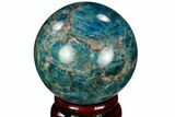 Bright Blue Apatite Sphere - Madagascar #121831-1